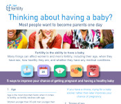 Image of Thinking of having a baby fact sheet