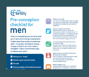 Image of Pre-conception checklist for men resource