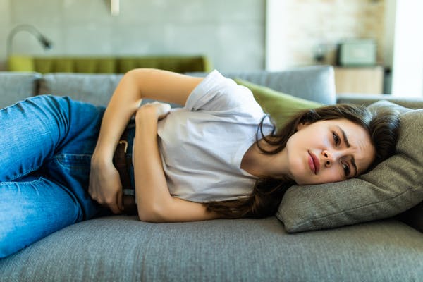 Image of a woman with cramps