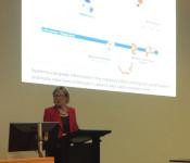 Image of Professor Sarah Robertson presenting 